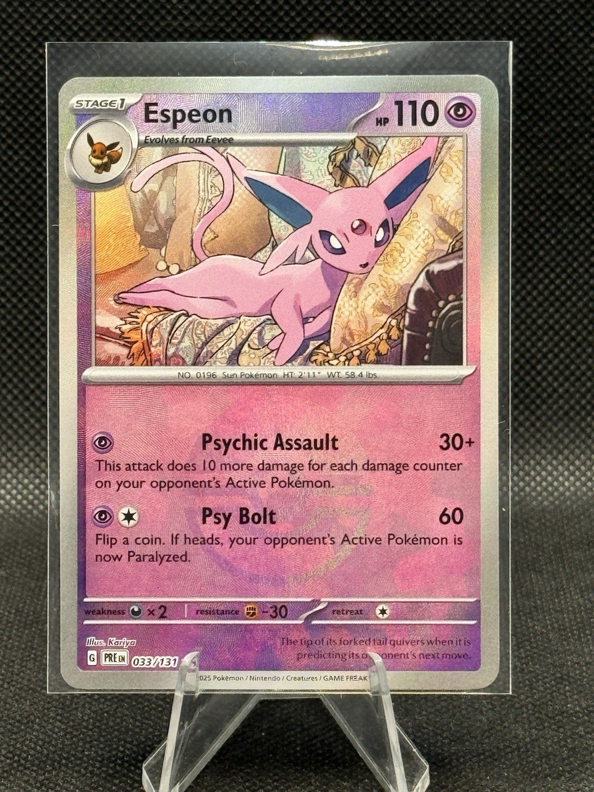 Pokemon TCG - Prismatic Evolutions: Espeon 033/131 | Pokeball Holo | Mint