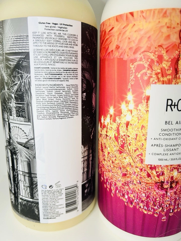 Champú y acondicionador suavizante R+Co Bel Air litro dúo - salón profesional Foto 2 de 3