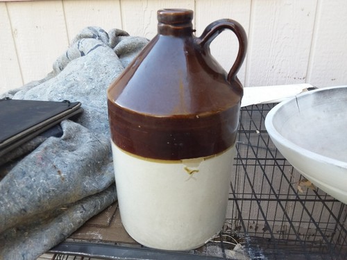Antique Lehn & Fink Stoneware Whiskey Jug New York Distillery Barware Advertise - Picture 5 of 5