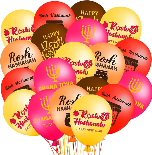 50PCS Happy Rosh Hashanah Party Decorations Latex Balloons - Jewish New Year Sha - Picture 11 of 12