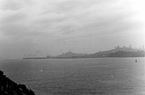 San Francisco Harbor Skyline View Golden Gate Photo 1953 Korean War Vtg Snapshot - Picture 2 of 3