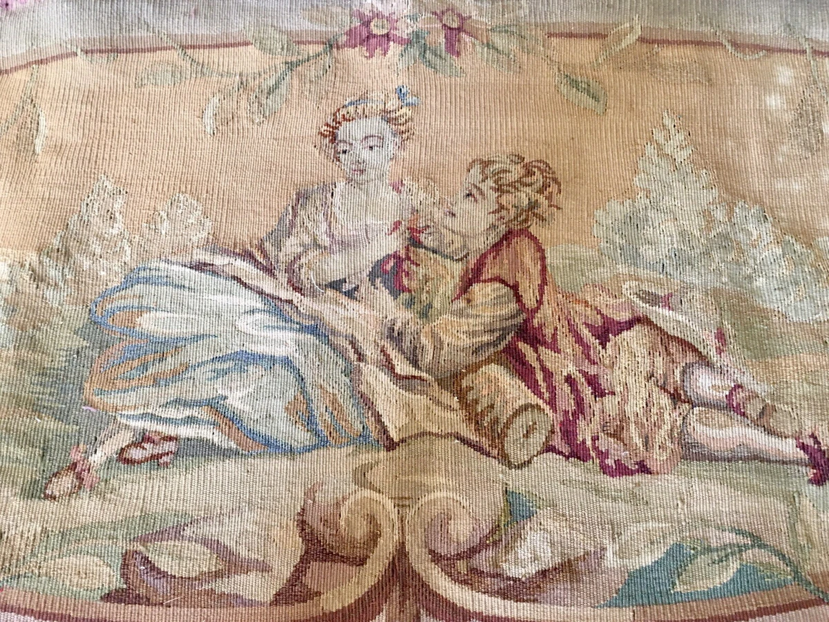 Tapestry settee sale