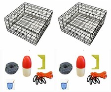 2-Pack of KUFA Vinyl Coated crab trap & accessory kit  (S60+CAS1) x2
