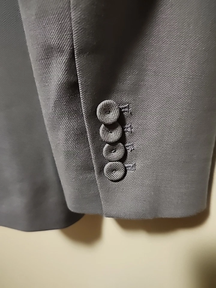 Blazer para mujer Rebecca Taylor verde dos botones delantero detalle volantes talla 12 Foto 4 de 4