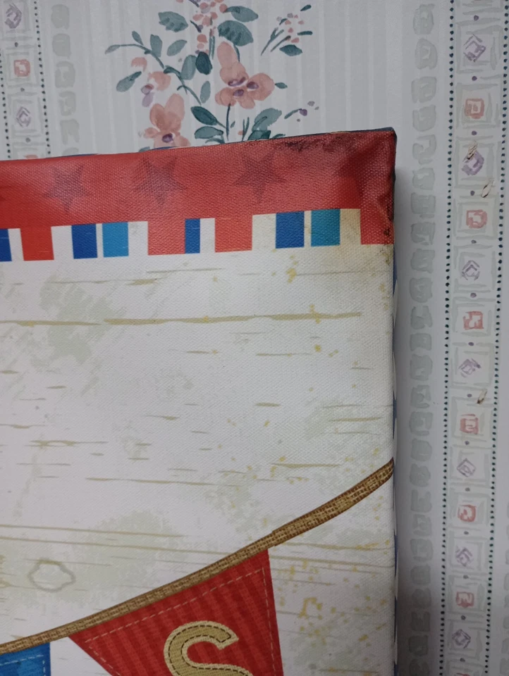 Letrero de póster Kirkland's Light Up God Bless The USA rojo blanco azul colgante de pared Foto 2 de 4