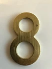 Unused Metal gold coloured number 8