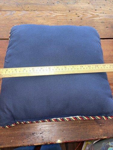 Lighthouse Throw Pillow Decor Rope Trim Christmas Winter Size 15” X 15” EUC - Picture 6 of 6