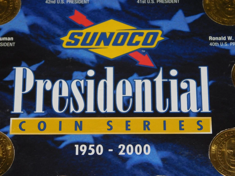 VINTAGE 2000 1950-2000 SUNOCO PRESIDENTIAL BRASS SERIES COMPLETE  SET SOUVENIR - Image 2 of 4