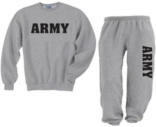Sweatsuit US United States Army Military Sweatshirt and sweatpants SM TO 3XL