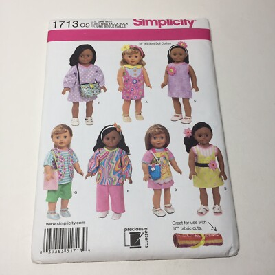 Simplicity 1713 18'' Doll Clothes 
