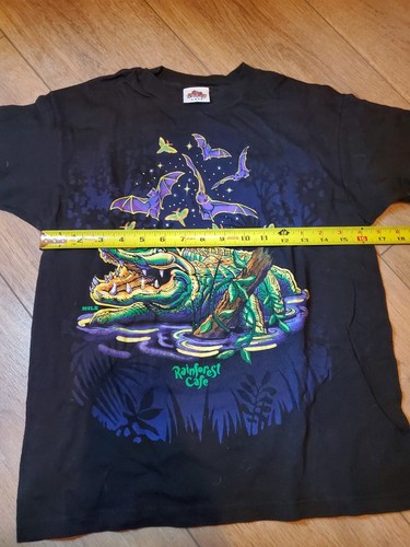 Vtg 90s Rainforest Cafe Animal Wildlife Print Youth T Shirt Large? See Pics - Picture 3 of 12