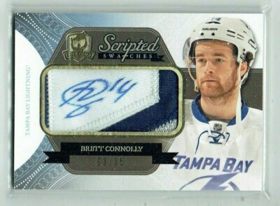11-12 UD The Cup Scripted Swatches Brett Connolly /35 Rookie Patch Auto ...