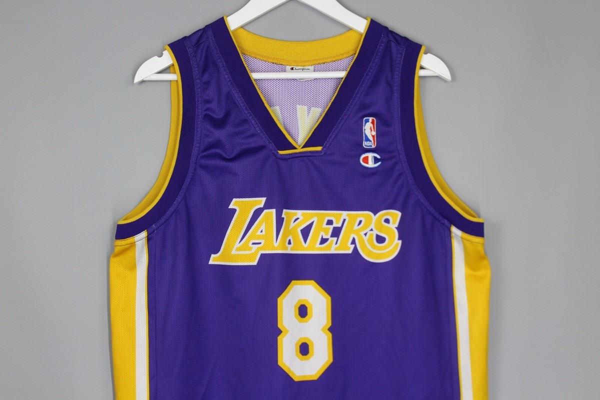 LOS ANGELES LA LAKERS NBA PURPLE SHIRT JERSEY CHAMPION #8 KOBE
