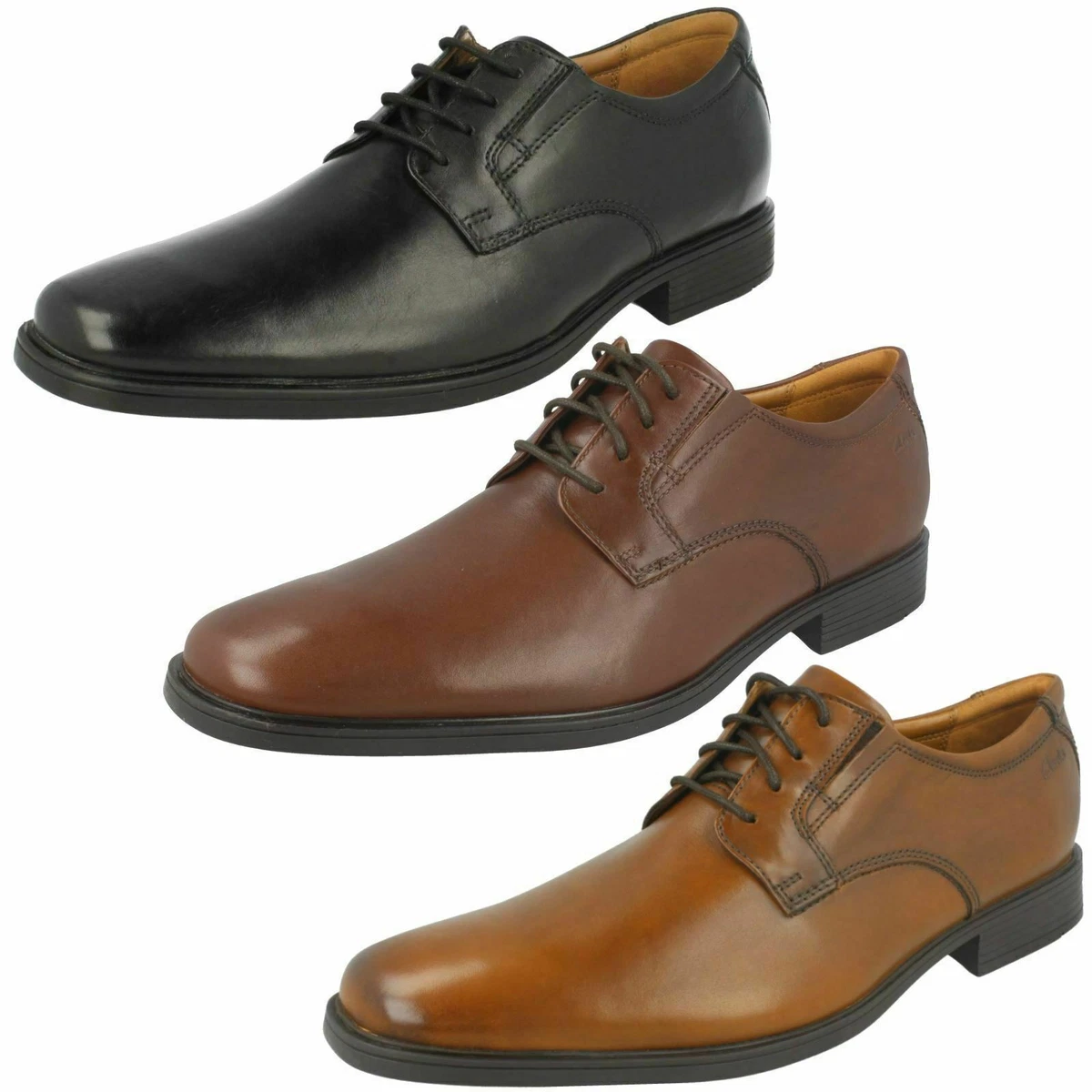 mens TILDEN PLAIN Leather lace up shoe By Clarks eBay