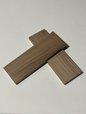 2 Piece Black Walnut Knife Handle Scales Lumber Blank Bookmatched 130x43x9mm #54