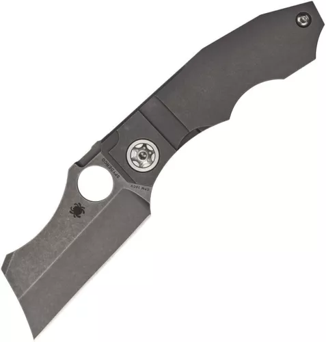 Spyderco Stovepipe Knife Titanium 2.8″ Stonewash CPM 20CV Plain Blade C260TIP