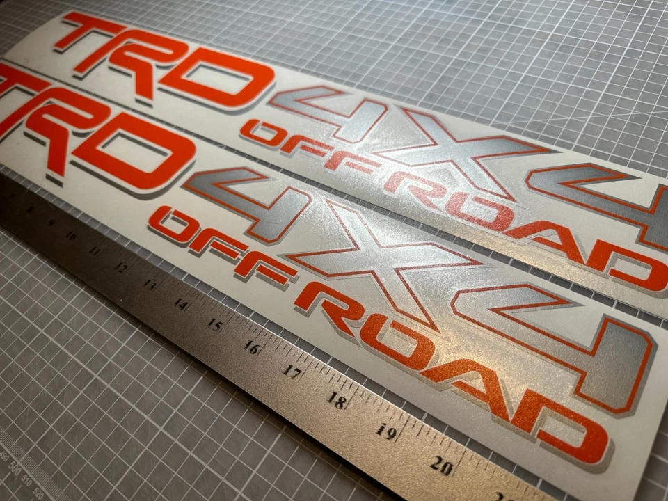 Calcomanías adhesivas todo terreno TRD 4x4 22", se adapta a Toyota Tacoma, Tundra, 4Runner, FJ Foto 2 de 4