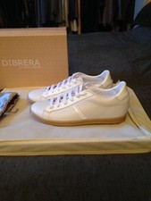 DIBRERA SNEAKERS PELLE LUSSO NUOVI CON SCATOLA BIANCO LACCI ORIGINALI 38