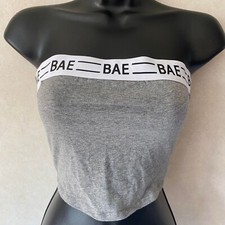 Bozzolo Tube Top Bae Printed Stretchy Tube Top for Women - Gray - Large