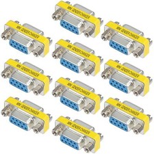 9 Pin DB9 Cable Gender Changer Female to Female VGA Gender Changers Coupler A...