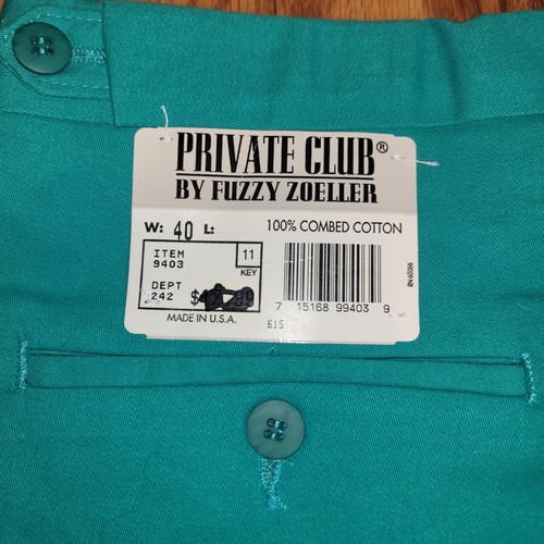 Pantaloncini Tennis Vintage Nuovi Fuzzy Zoeller Tennis Casual Flat Front Tg 40 SPEDIZIONE VELOCE - Foto 11 di 11