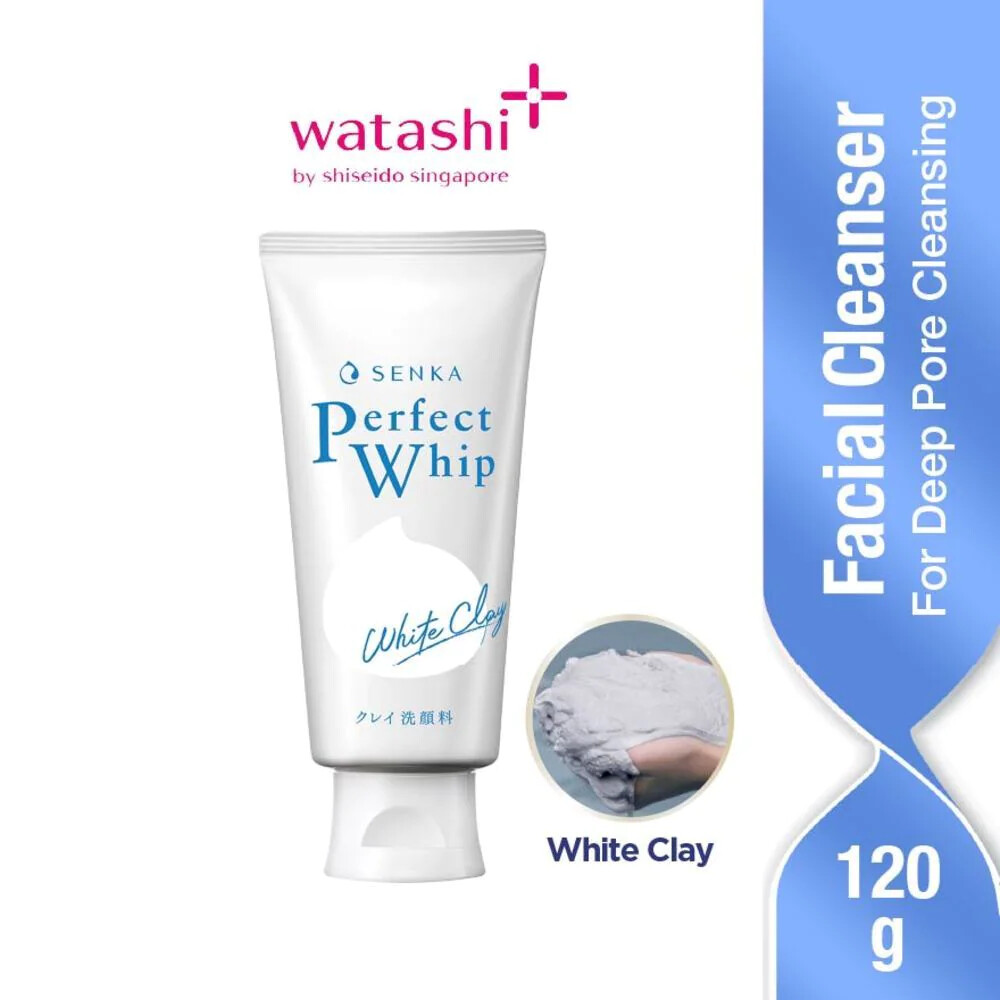 SHISEIDO Senka Perfect Whip WHITE CLAY Facial Cleansing Foam 3.0
