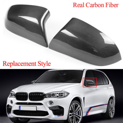 Replace For BMW F85 X5M F86 X6M 2015-2019 Carbon Fiber Car Side Mirror Cover Cap