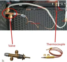 2pcs Thermocouple Replacement for Desa LP Glow Warm Comfort Glow Heater 600mm