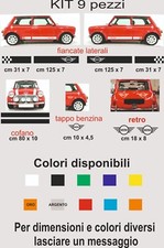 adesivi mini cooper strisce fiancate laterali cofano retro auto stickers