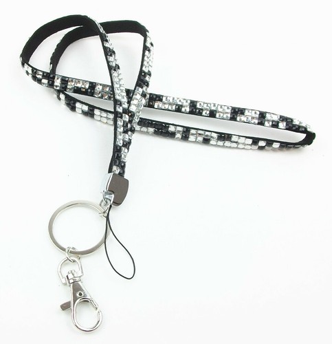 CORDÓN Collar Multicolor Estrás con Llavero para Llave Identificación Porta Insignia - Imagen 33 de 34
