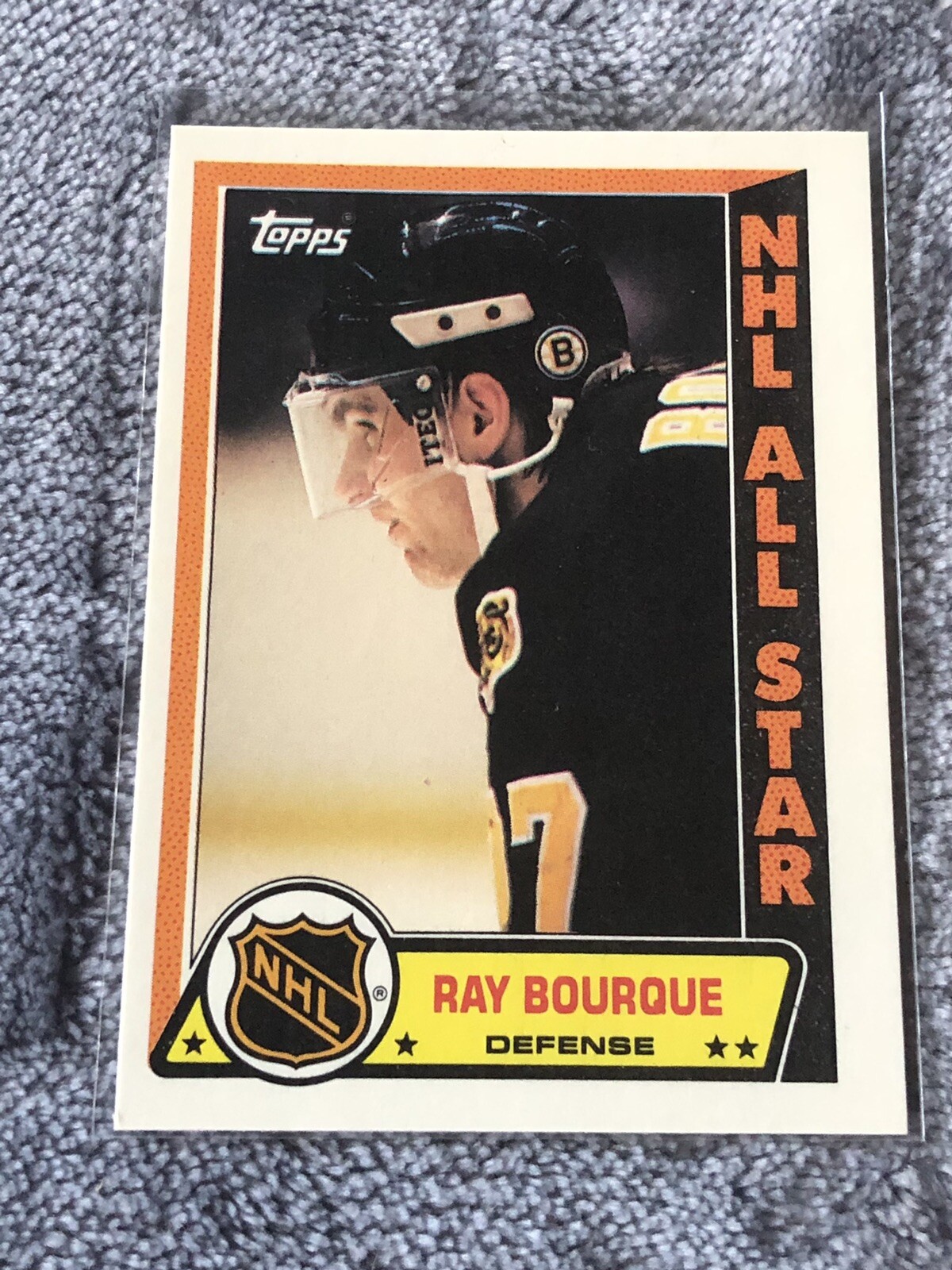 1989-90 Topps Ray Bourque NHL All Star Sticker #7