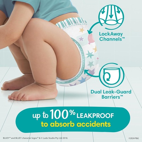 Pampers Easy Ups Bluey Potty Training Pants Size 3T-4T 124 Count - Picture 3 of 10