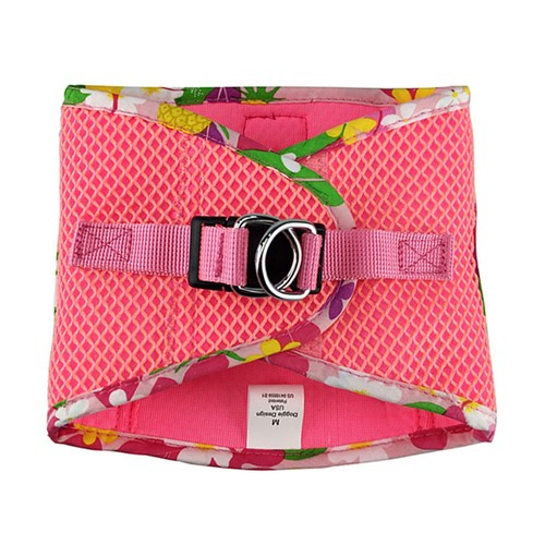 Clearance Sale Candy Pink Choke Free Dog Harness Hawaiian Trim XXS-3XL - Picture 4 of 4