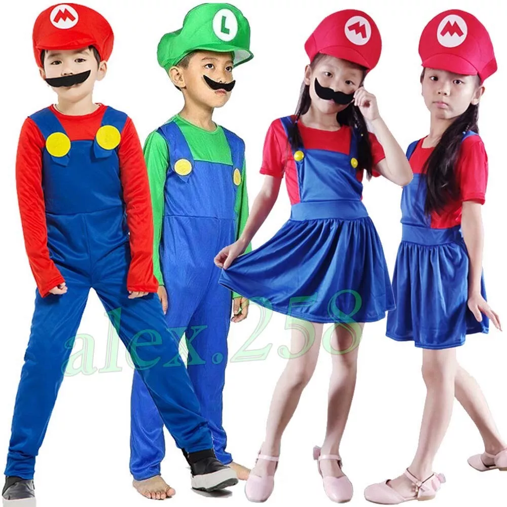 Mario fancy dress best sale kids