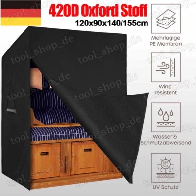 MARKENLOS Strandkorb Abdeckung 420D Oxford Stoff wasserdicht Strandkorbhülle Schutzhülle