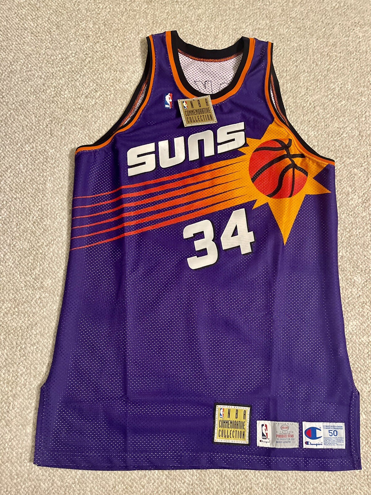 Charles Barkley 93-94 Suns Champion Pro Cut Authentic Commemorative Jersey LE200