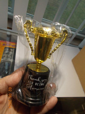 12 New in Box 5" Plastic Trophys Trophies "Thank You For Being Awesome"