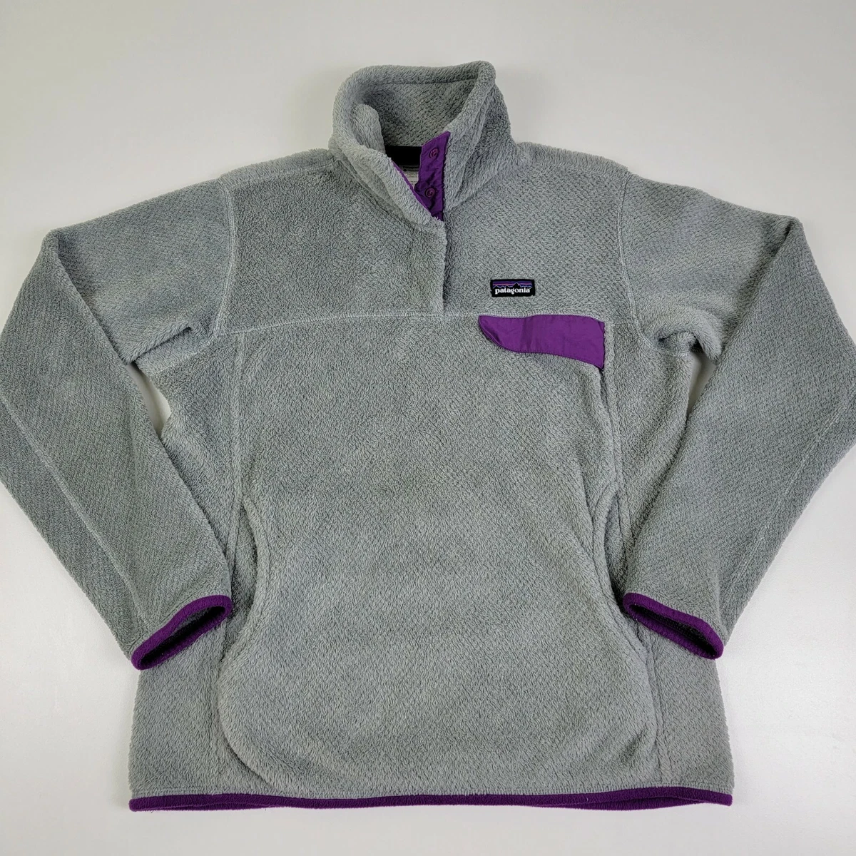 Patagonia grey and purple best sale pullover