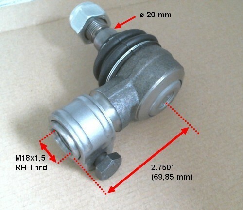 Rotule pont ZF tracteur Ford New Holland direction train avant ROT70109