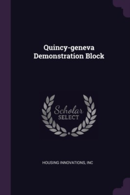 Housing Innovations - Quy-geneva Demonstration Block - New paperback o - X555z