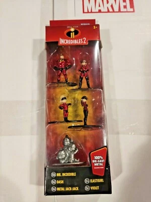 Nano Metals Fig 2 Pack 5 Personnages Disney Les Indestructibles 2 801310998670 - Photo 1/4