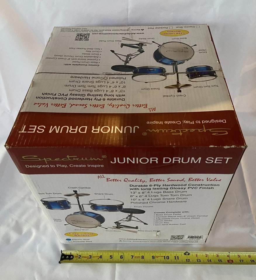Juego de batería Spectrum “Electric Blue” Junior para edades 4+ niños niñas Foto 2 de 4