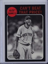 David Price ALCS Game 5 2019 Topps Heritage Black Border /50 Base Parallel