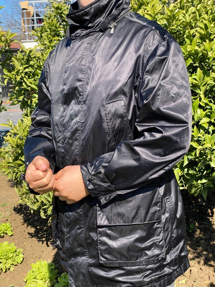 Belstaff Black Edition Weatherproof Jacket Motorcycle TrenchCoat Oversize Size S - Image 3 of 4