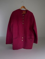 Geiger Austria Womens Boiled Wool Jacket Mid Length Size 40 Stunning 63040