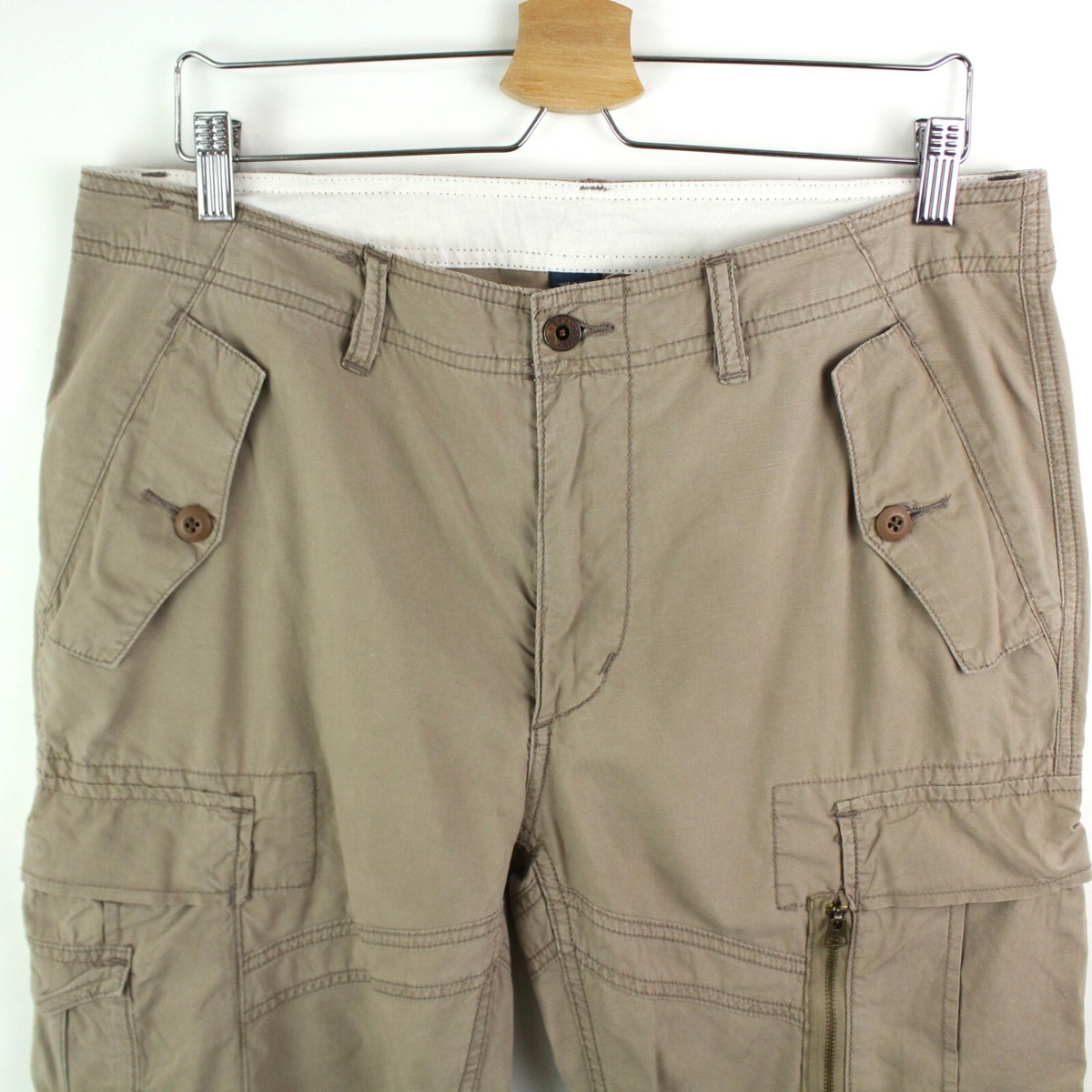 Vintage POLO RALPH LAUREN RL-067 Mens Utility CARGO PANTS Size 33