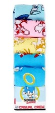 Sonic the Hedgehog NEW Men's Crew Socks, 6-Pack Fits Shoe 8-12