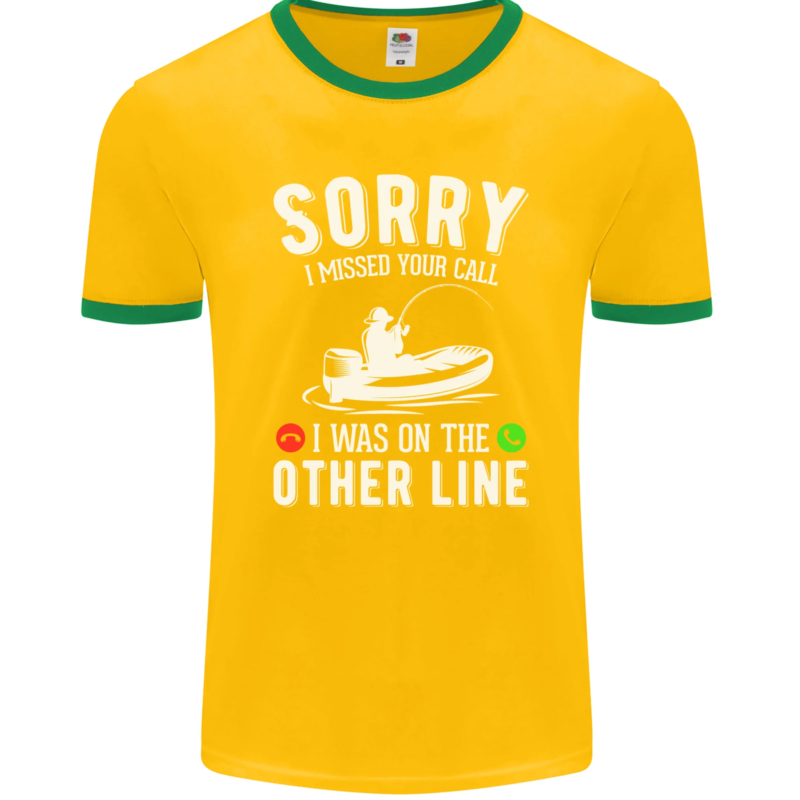 T shirt uomo lottatore divertente pescatore sull'altra linea fotl