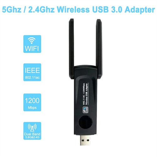 WiFi 1200M USB 3.0 Wifi Adapter Dual Band 2.4G 5G 1200Mbps Wifi USB Antenna - 第 1/6 張圖片
