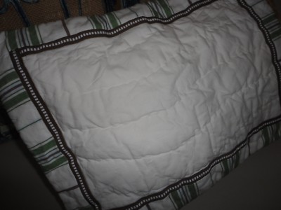 Pottery Barn Kids Chase Green Blue Stripe 1pc Baby Pillow Sham Nursery 12 X 16 Ebay